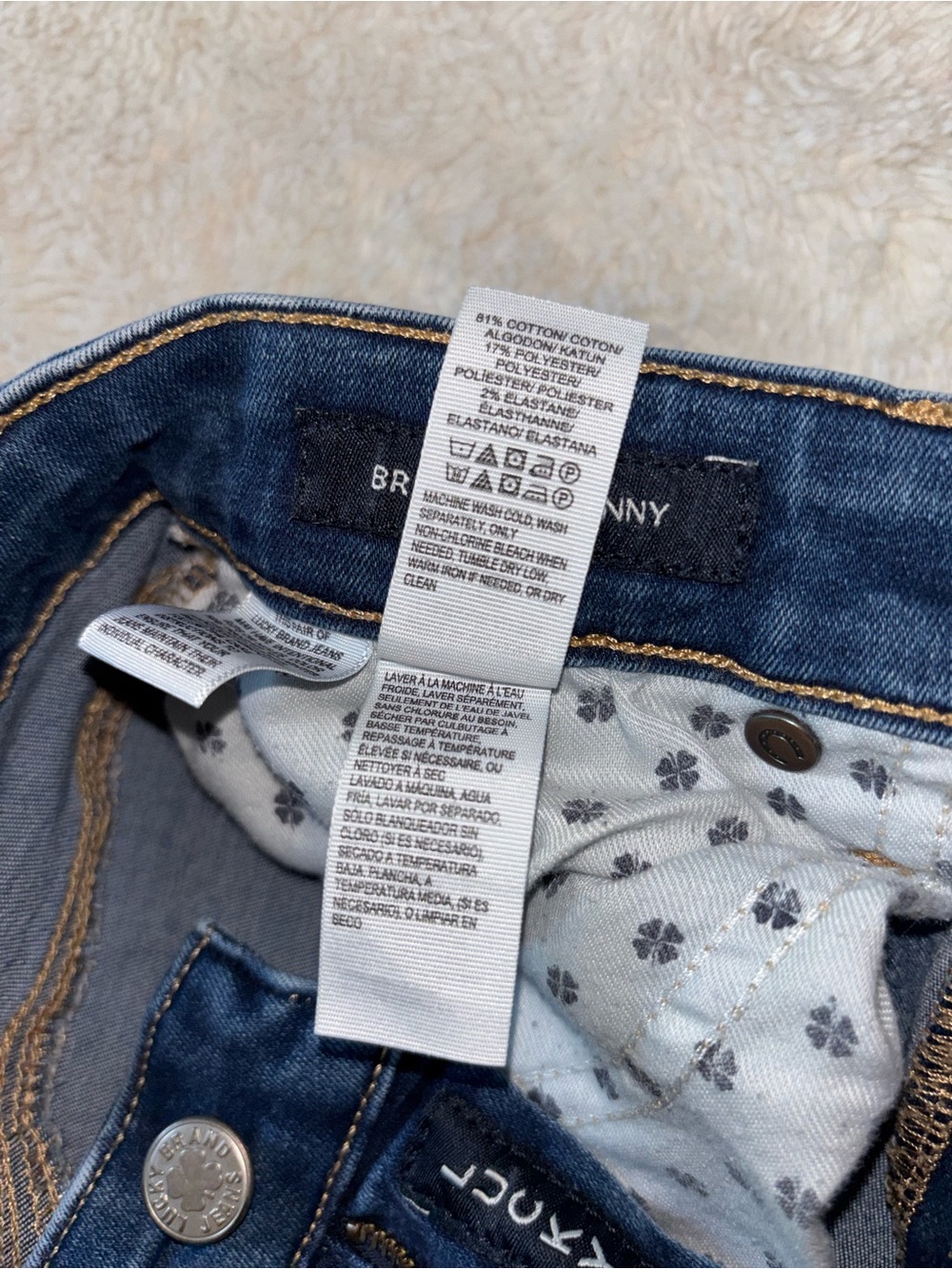 Lucky Brand Dark Wash Blue Distressed Bridgette Skinny Jeans - Picture 8 of 9